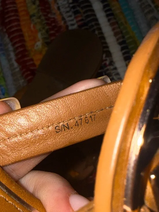 Tory Burch Women’s Miller Metal Sandals in Walnut/Gold Size 7 EUC - Picture 6 of 7